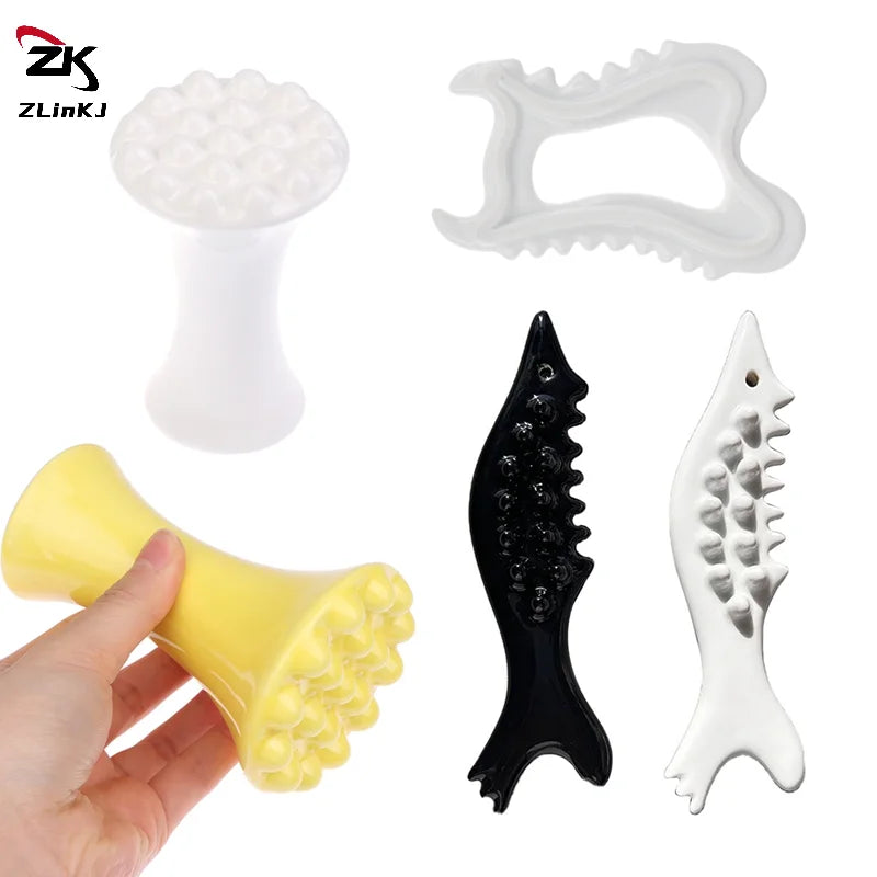 1PCS Ceramic Gua Sha For Face Body Antistatic Guasha Board Skin Tightening Face Lift Massager