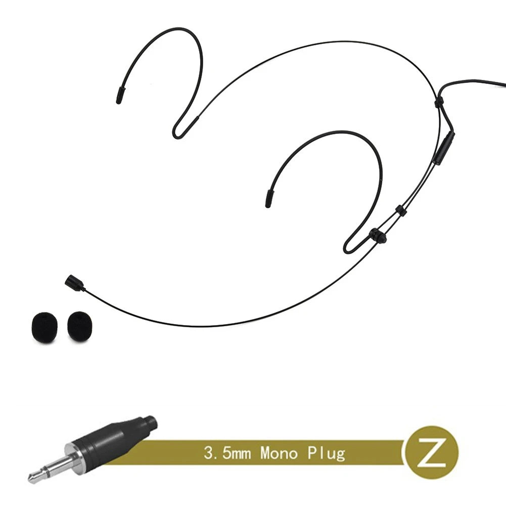 1PCS Double Earhook Headset Mic Headworn Microphone For Shure Wireless Earhook Microphone Black Audio Equipment Radio System