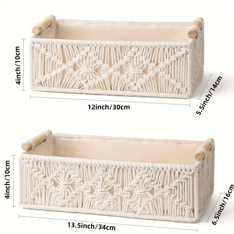 Grid Sorting Organizer for Home, Bathroom, Bedroom, Living Room - Boho Decor Storage Basket,  Bathroom Organizers & Storage