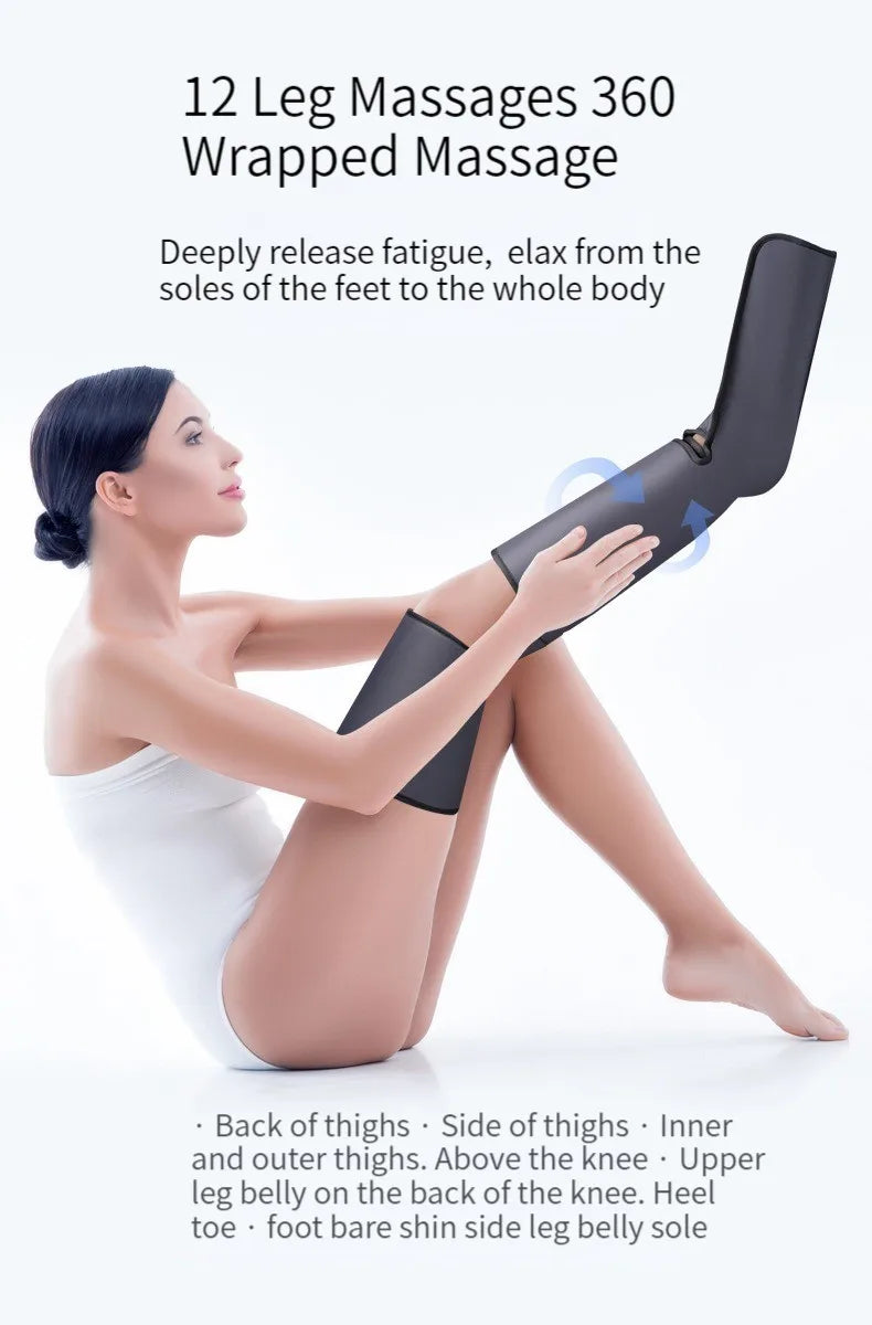 Leg And Foot Massager With Bag Circulation Sequential Air Compression Massage To Promote Blood Circulation Weight Loss Device