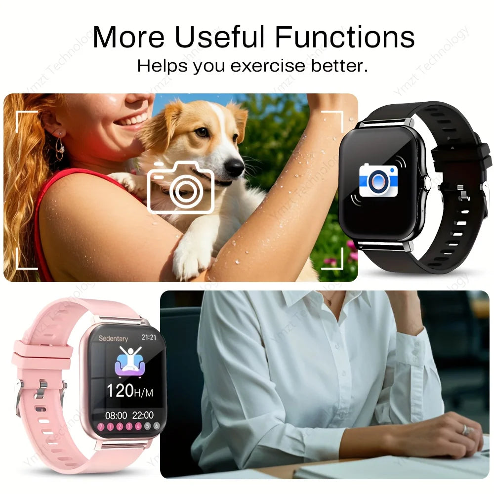 2025 New 4.65cm  Touchscreen Smartwatch with WirelessVoice180mAh Rechargeable Battery Sleek Smartwatch  Alloy Case Watch Smart
