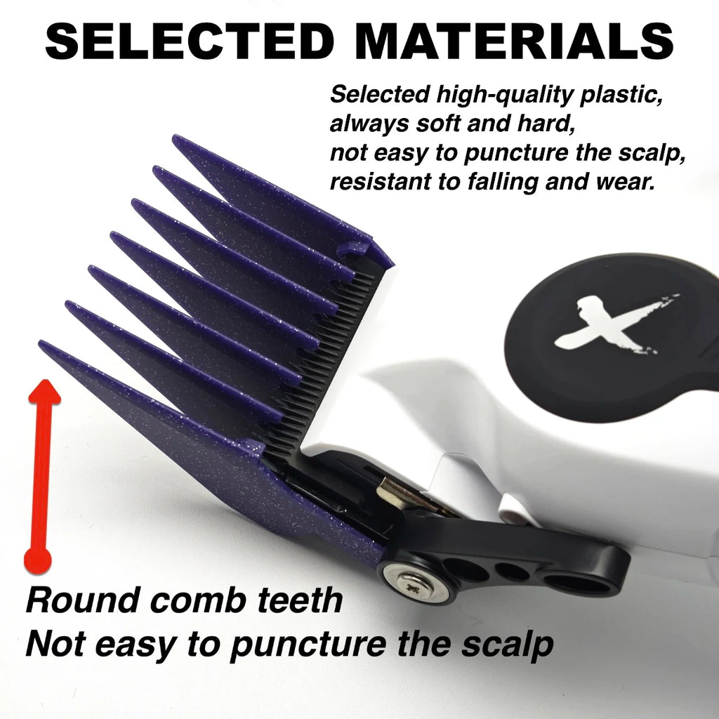 Professional electric hair clipper comb 10PC Purple Limit Comb Suitable for M10, R77F, 2020C, KULILANG, WMARK, BRCILIP Barbers