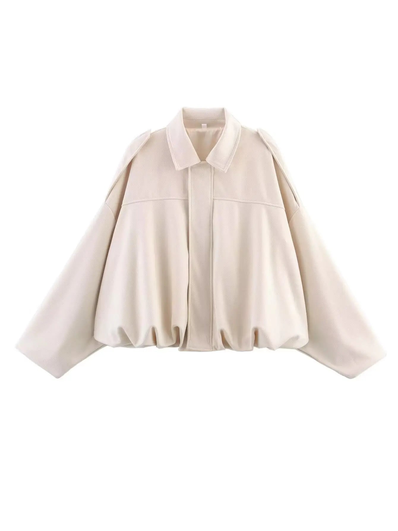 Women's Bomber Jackets Coats Fashion Turn-down Collar Long Sleeve Oversize Coats 2025 Autumn Ladies Vintage Outerwear Chic Tops