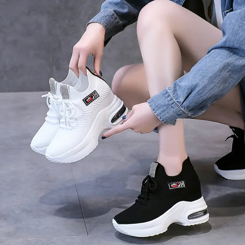 women chunky sneakers white shoes platform sneakers breathable running shoes women sports shoes Zapatillas Deportivas Mujer2023