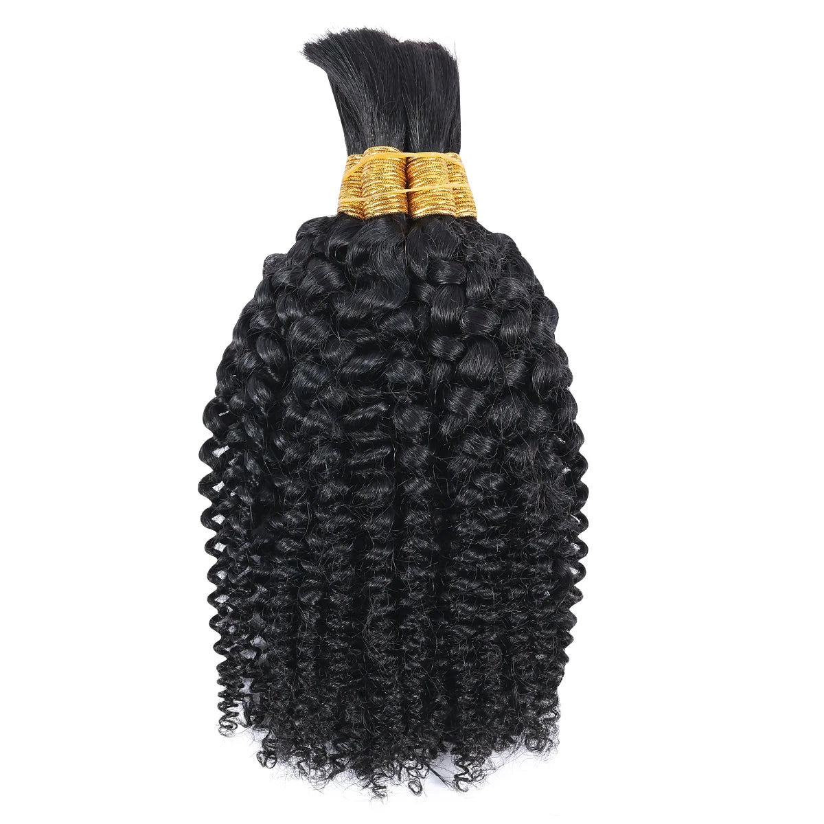 Afro Kinky Curly Human Hair Bulk For Braiding Peruvian No Weft Kinky Curly Human Bulk Hair Bundles For Women Hair Extensions
