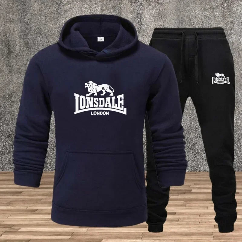 Men's Set Hooded Sweatshirts Sweatpants Autumn Winter Male Daily Casual Sports Jogger Suit 2026 Urban Fashion Hoodies Sportswear