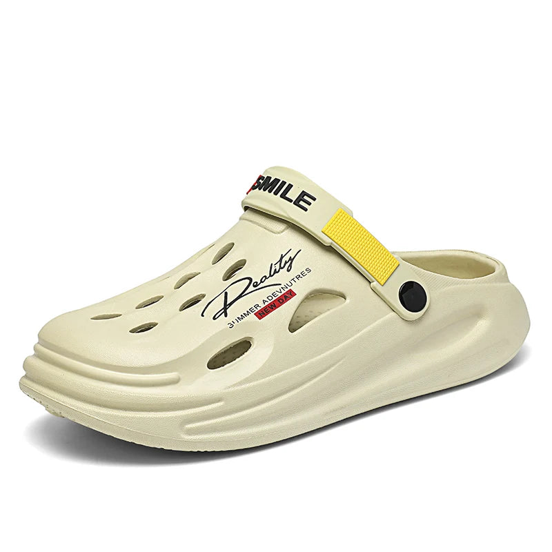 Fashion Outdoor Garden Clogs Summer Slippers For Men Couple Casual Shoes Fashion Luxury Sandals Comfort Home Soft Slippers 40-45