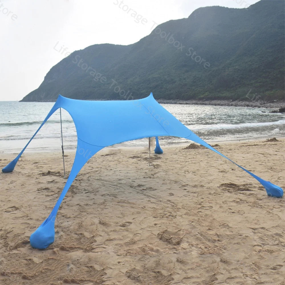 Camping Tent Windproof Pop Up Awning Outdoor Beach Sun Shade UV Ultralight Beach Canopy Tents for Camping Fishing Picnics