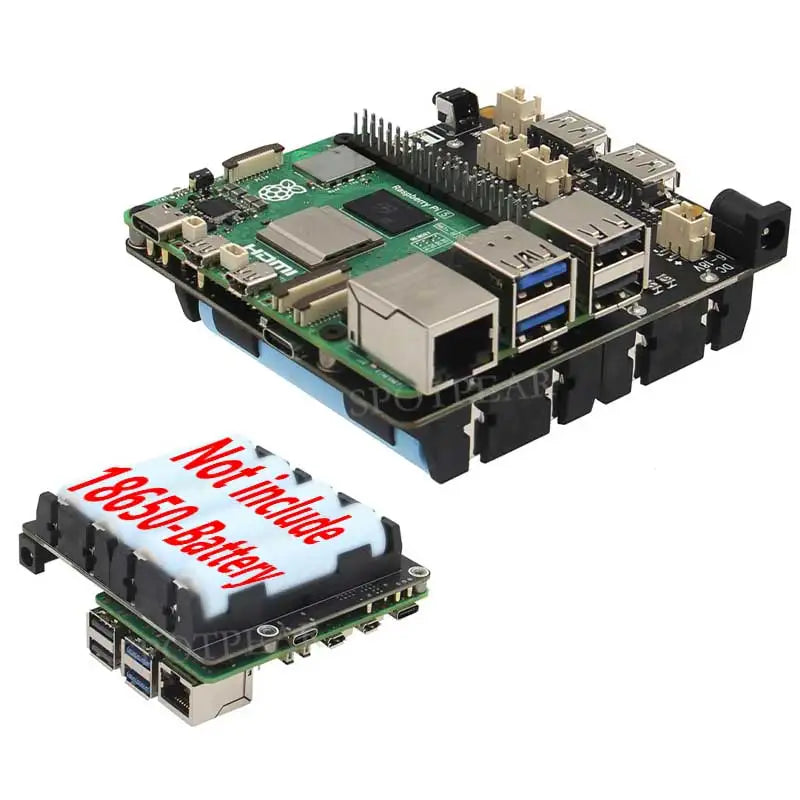 X1202 Raspberry Pi 5 UPS Board Uninterruptible Power Supply with 4 cell 18650 battery (NOT includ) holder for Raspberry Pi 5