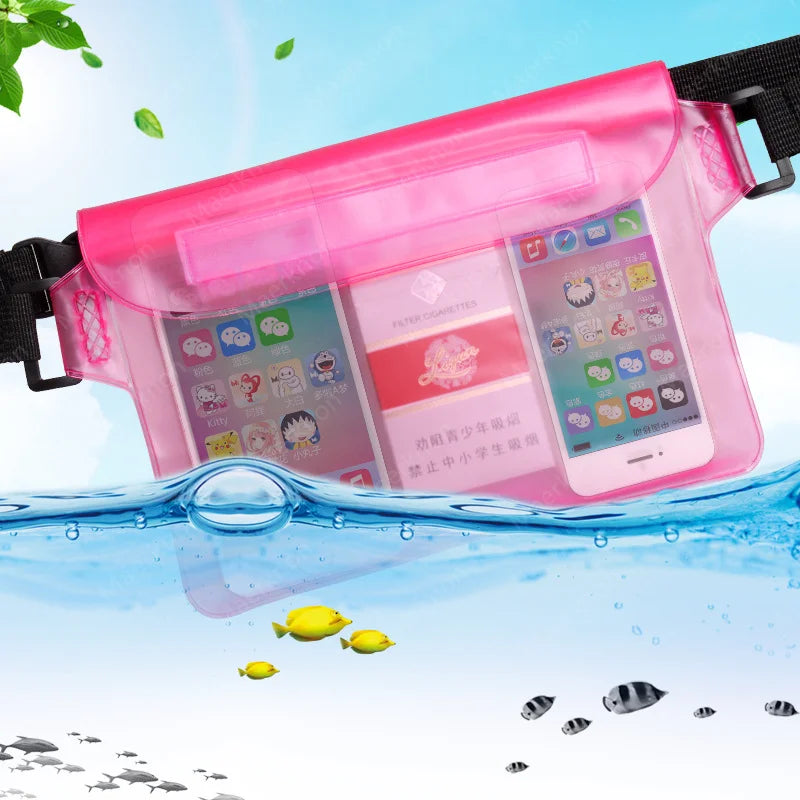 Sealing Waterproof Swimming Waist Bag PVC For iPhone iPad Sports Pouch Fanny Case Storage Bag Underwater Mobile Phones Dry Bags