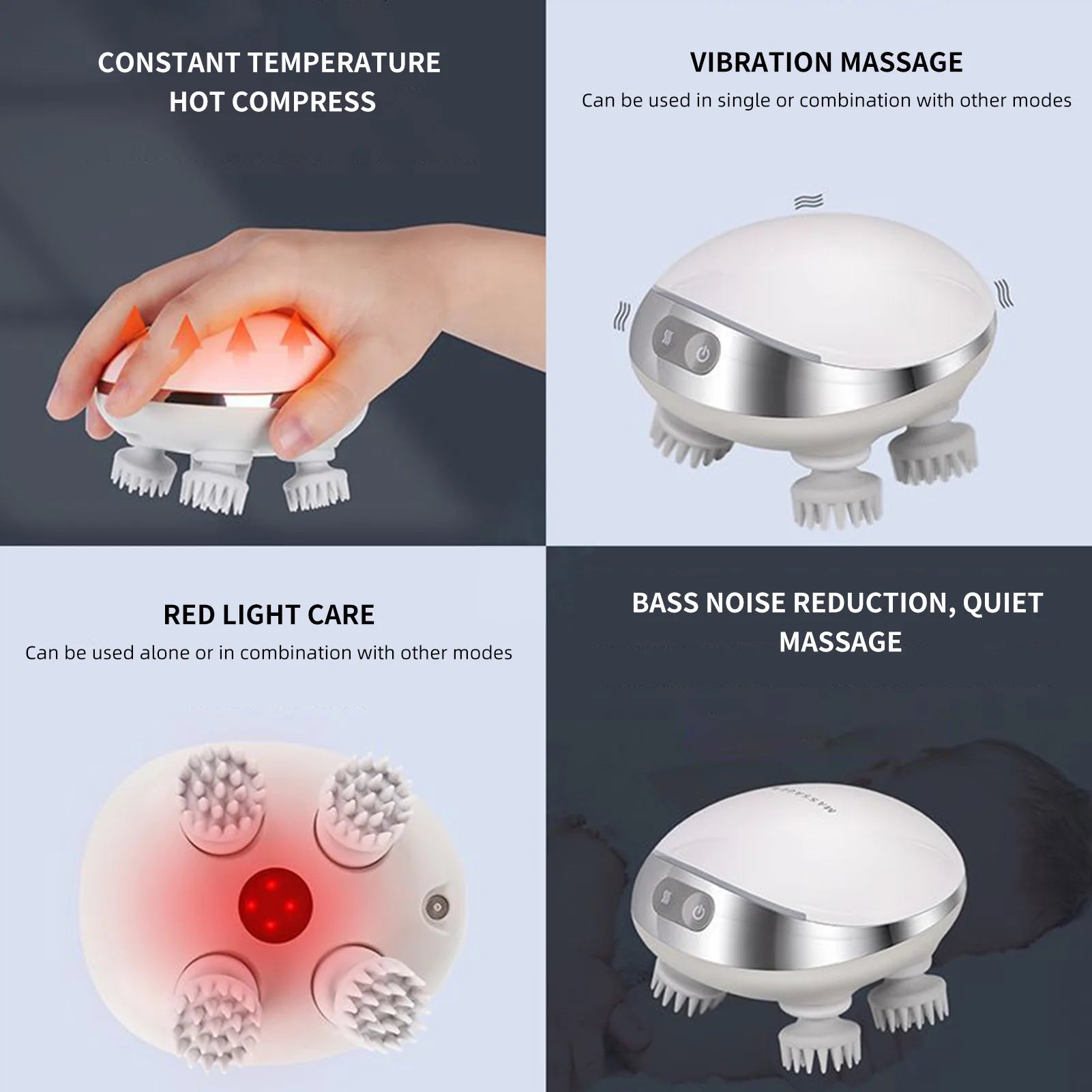 Electric Massager Body Shoulder Leg Arm Neck Deep Tissue Head Scalp Massage Kneading Device