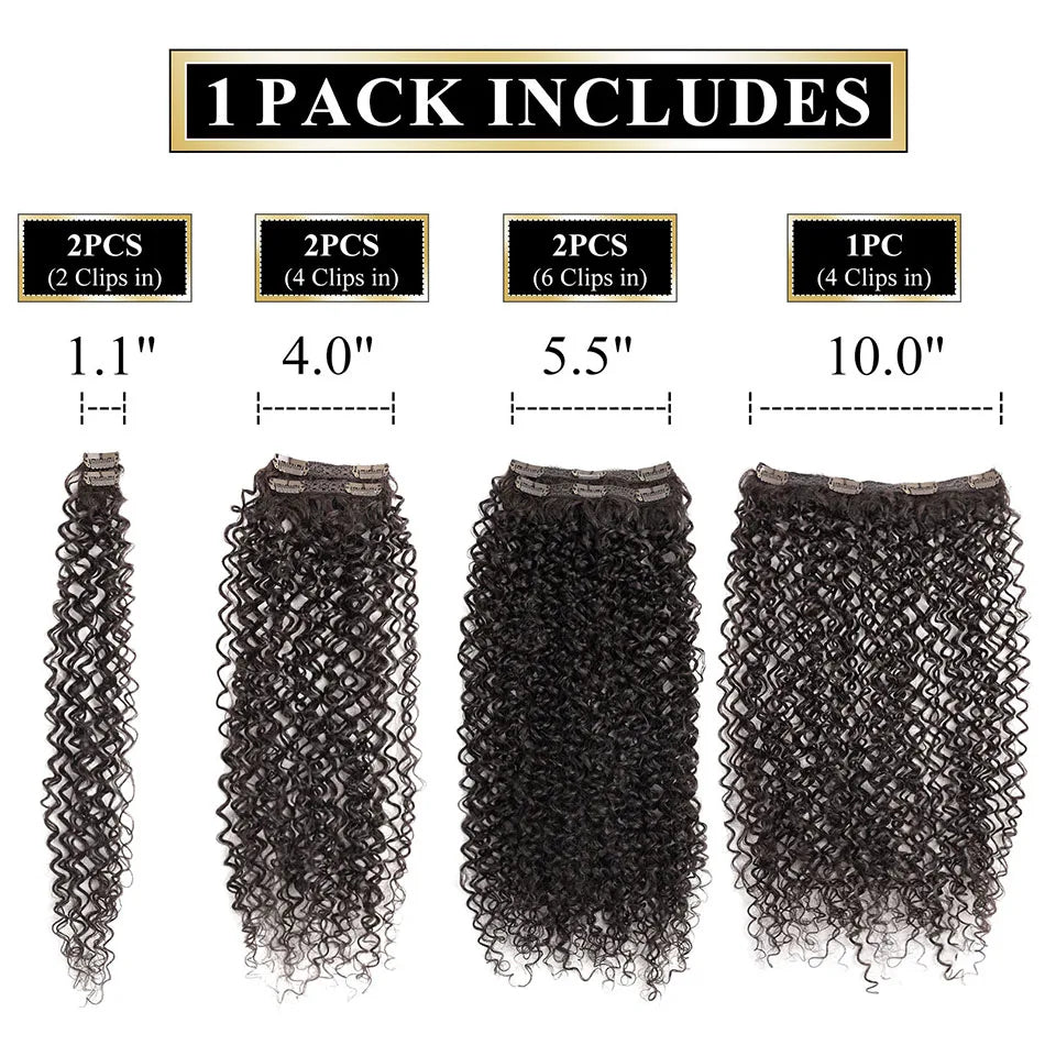 Synthetic Kinky Curly Blonde Hair Extensions Clip Ins for Women Brazilian Remy Hair Extensions 7Pcs with 24 Clips Natural Blonde