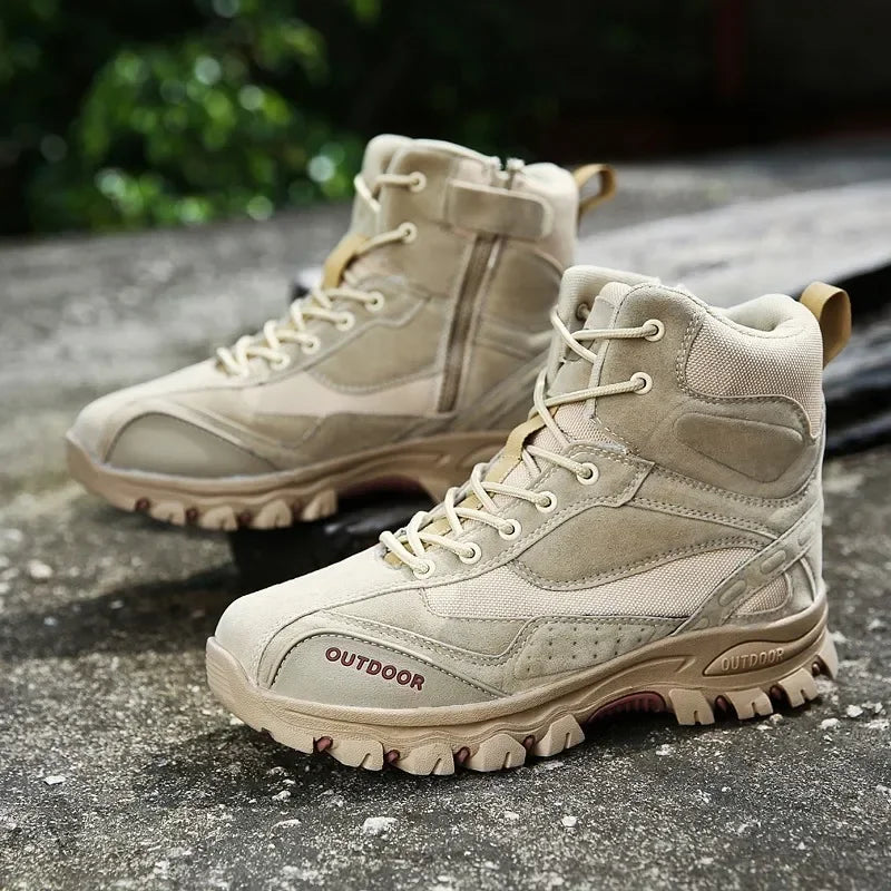 Desert Boots Men PU leather Hunting Trekking Camping Mountaineering Winter Work Safty Shoes Bot Zapatos zapatillas male