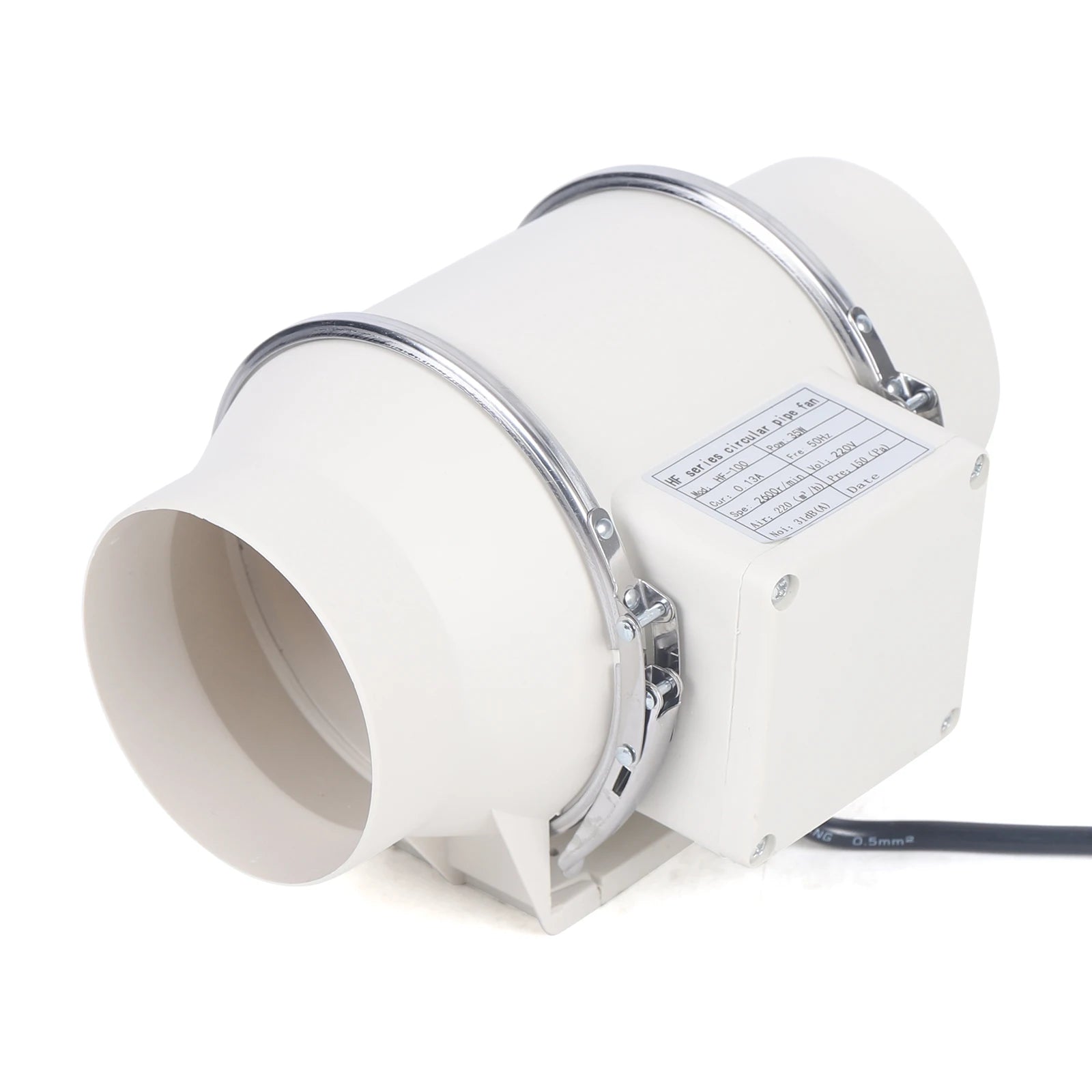 YIYIBYUS 220V Exhaust Fans Pipe Duct Ventilation Fan Silent Bathroom Extractor Ventilation Kitchen Toilet Wall Exhaust Duct Fan