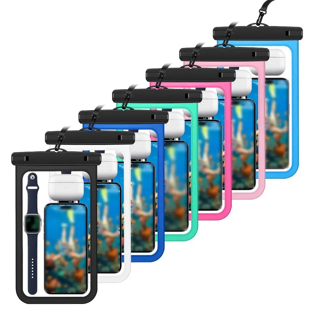 Waterproof Mobile Phone Bag Touchable Screen Large Capacity Phone Protector Pouch PVC Universal Underwater Dry Bag