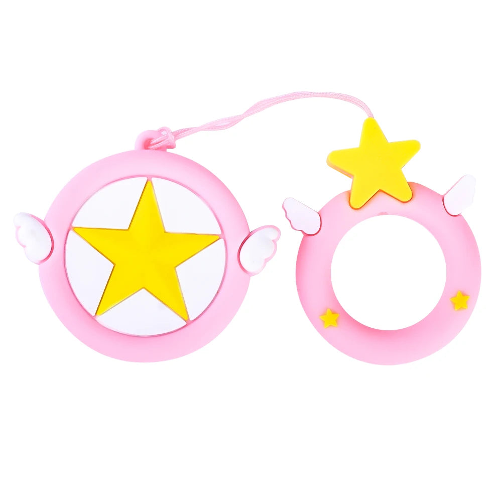 Cute Pink Stars Pen Drive Gifts for Girls Beautiful Girly Heart Key Chain Ring USB Flash Drives Real Capacity Memory Stick 64GB