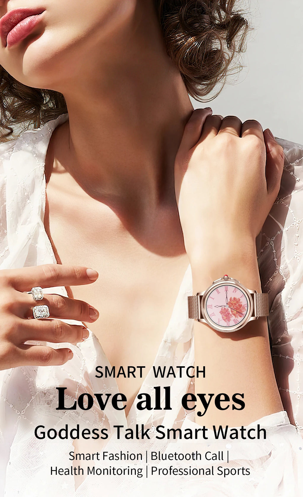 Smart Watch for Women 1.2" Bluetooth Call 100+ Sport Modes Fitness Tracker with Heart Rate/Sleep/SpO2 Monitor IP67 Waterproof