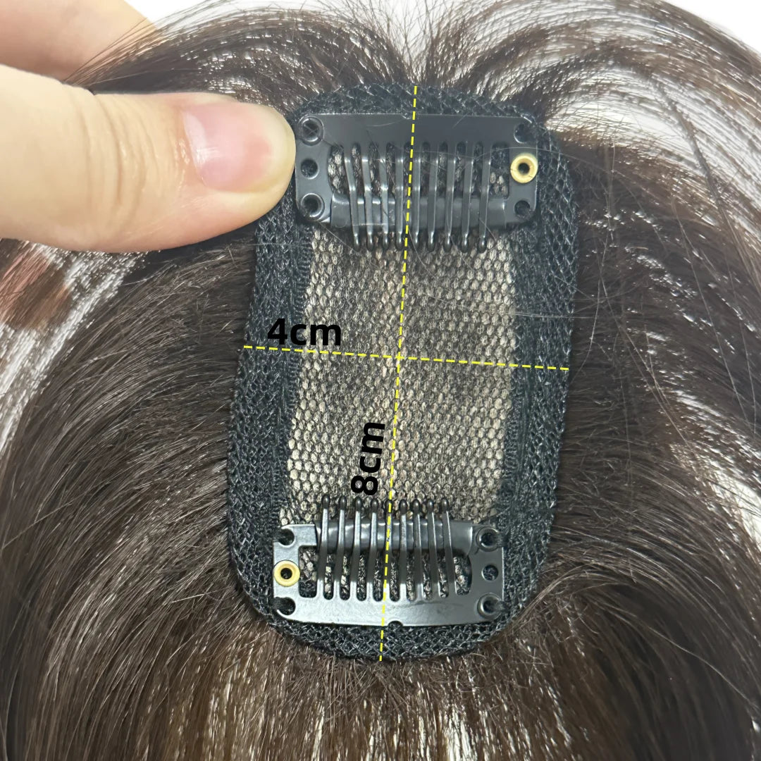 Real Human Hair Bangs Korean Natural Fringe Hair Extensions Clip In Mid Part Bangs Side Bangs Fake Fringe Hair Piece for Women