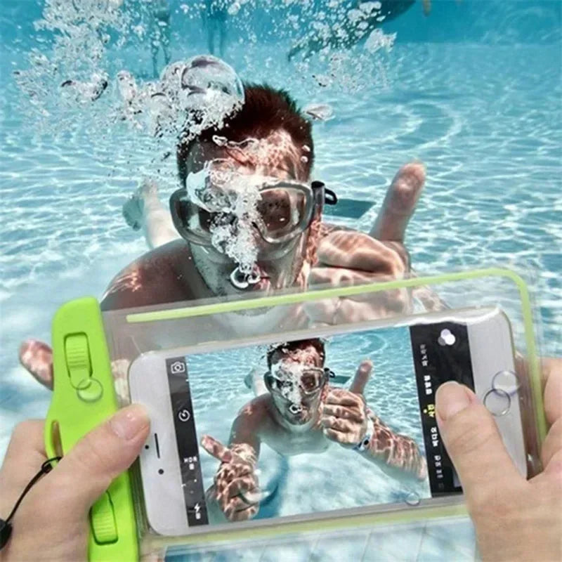 2PC Waterproof Phone Pouch Drift Diving Swimming Bag Underwater Dry Bag Case Cover For Phone Water Sports Beach Pool Skiing
