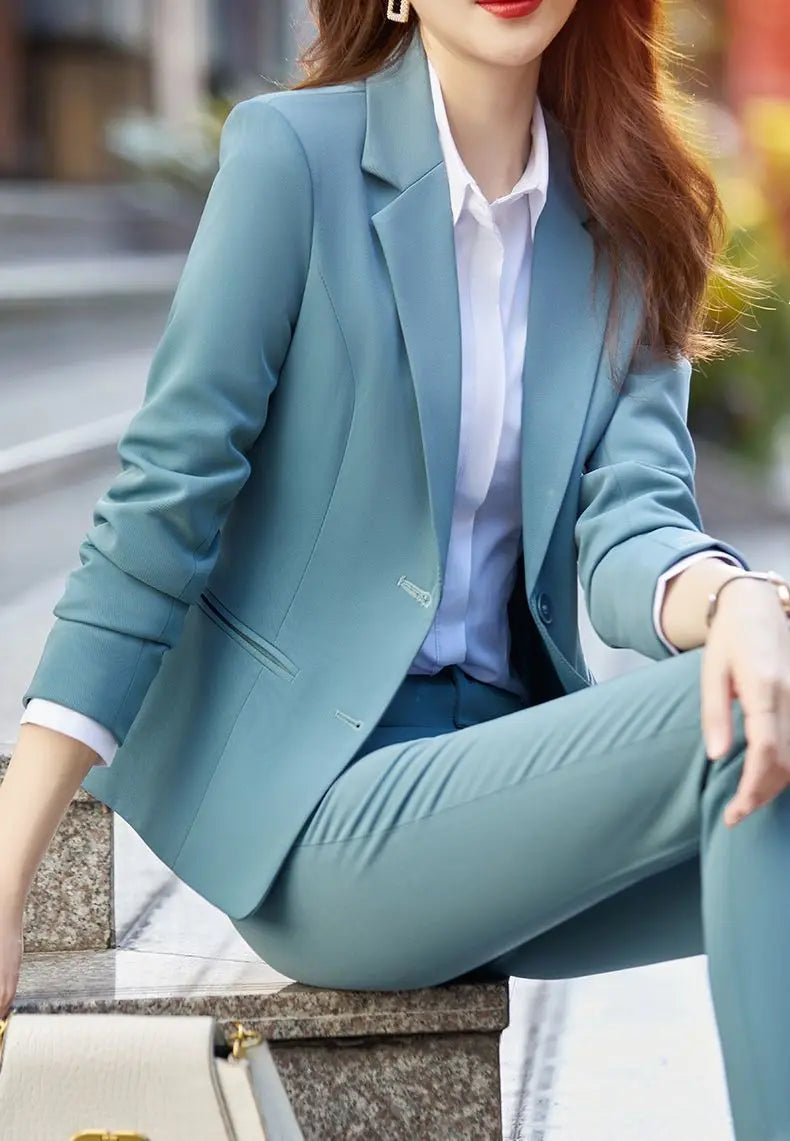 Two Pieces Sets Pants for Woman Shirt Outfits Blouse and Trousers Suits Office Women's 2 Pant Set Wear To Work Black Blazer Xxl