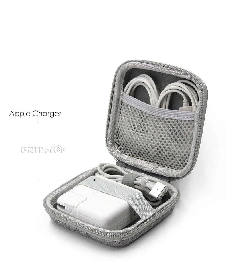 Shockproof Electronics Organizer Case for Power Adapter Cable Storage Bag Bluetooth Earphone Case Travel Small Tech Gadget Pouch