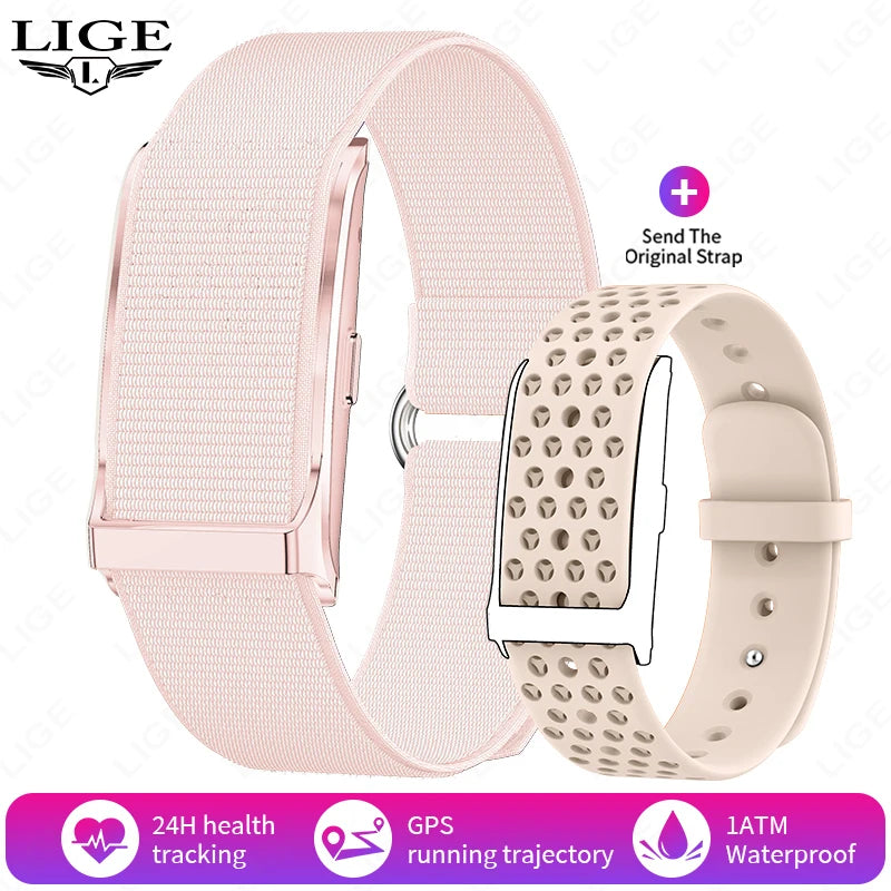 LIGE Smart Watch Men Health Fitness Tracker Screenless Smart Wristband Wearable Multiple Sports Modes 1ATM Waterproof Smartwatch