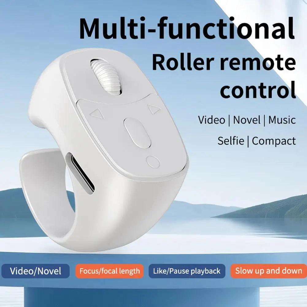 Fingertip Wireless Bluetooth Remote Control For Tiktok Remote Control APP Kindle Page Turner Scrolling Rings For Phones Camera