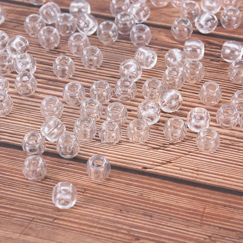 100pcs/lot Dreadlocks Hair Ring Hair Braid Beads Lucency Colourful Hair Braid Dread Dreadlock Beads Cuffs Clips Approx 6mm Hole