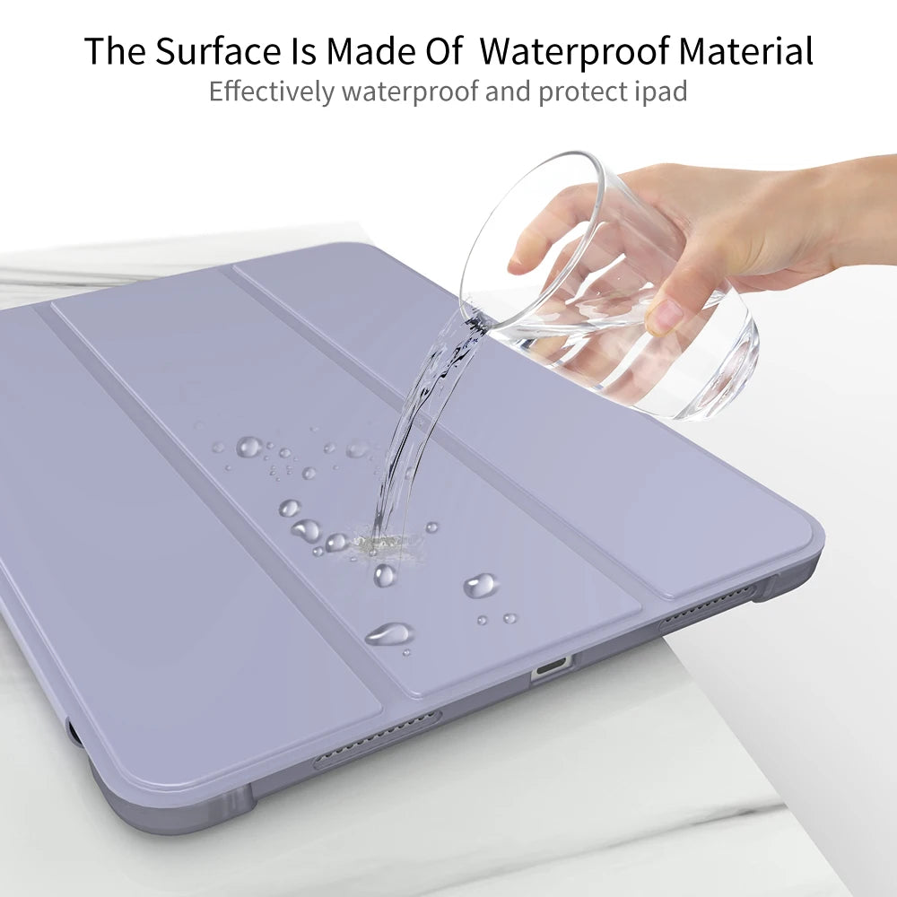 For iPad 10 10th Generation Case with Pencil Holder Silicone Back Cover For iPad Pro 11 Air 5 10 9 10 2 9th 10th Gen 2022 A2696
