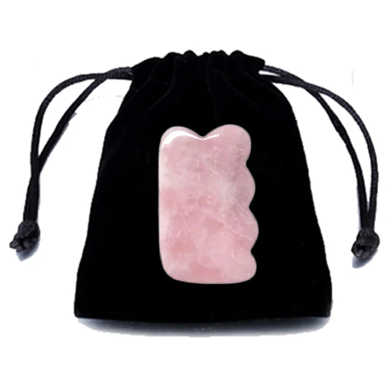 Rose Quartz Gua Sha Board Natural Jade Gouache Scraper Massager Facial Lifting SPA Acupuncture Skin Care Anti-Aging Beauty Tool