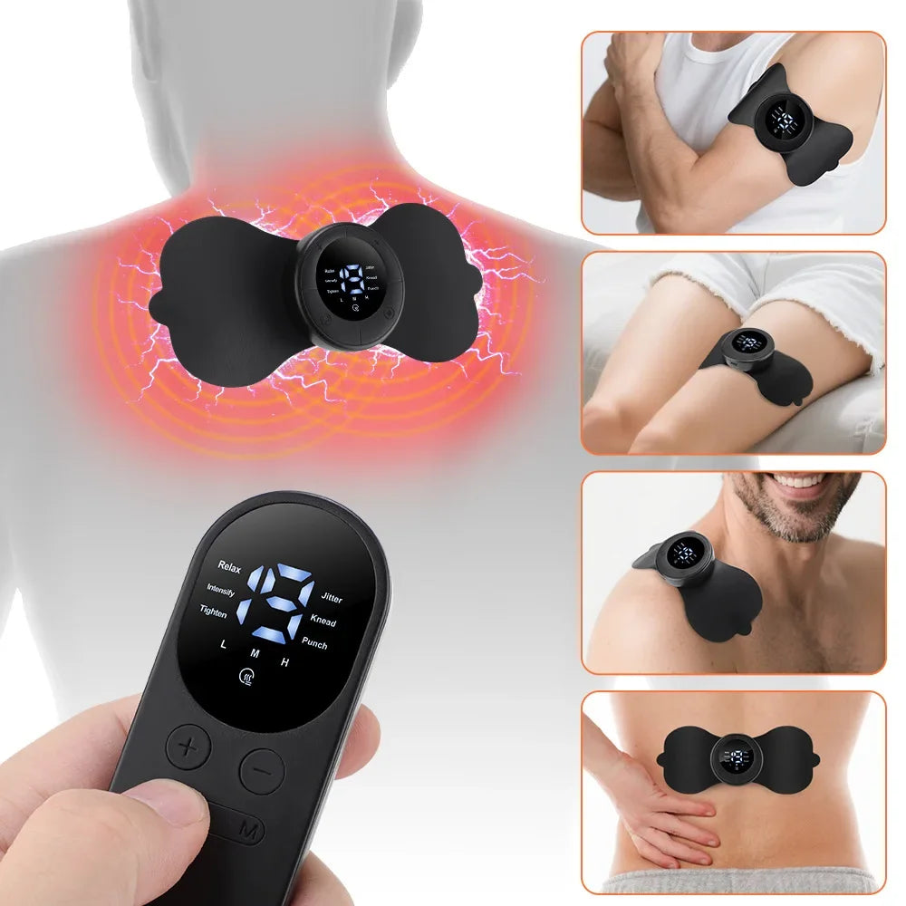 Multi functional full body universal heating massager EMS pulse digital display screen massager 6-speed 19 gear massage patch