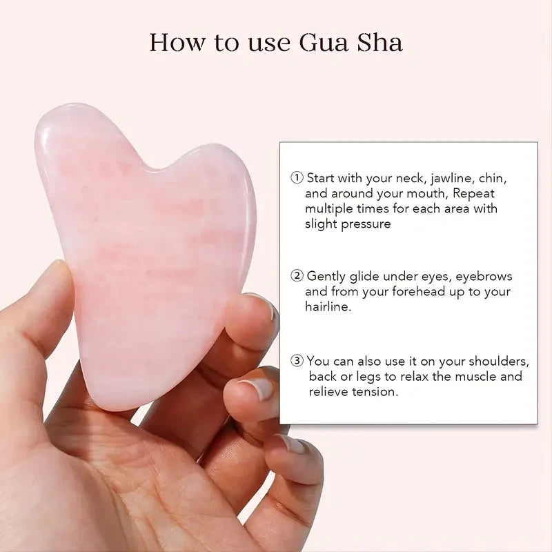 Natural Stone GuaSha Jade Scraper Facial Beauty Scraping Massage Tools Firm Skin Care Face Gua Sha SPA Physical Therapy Roller