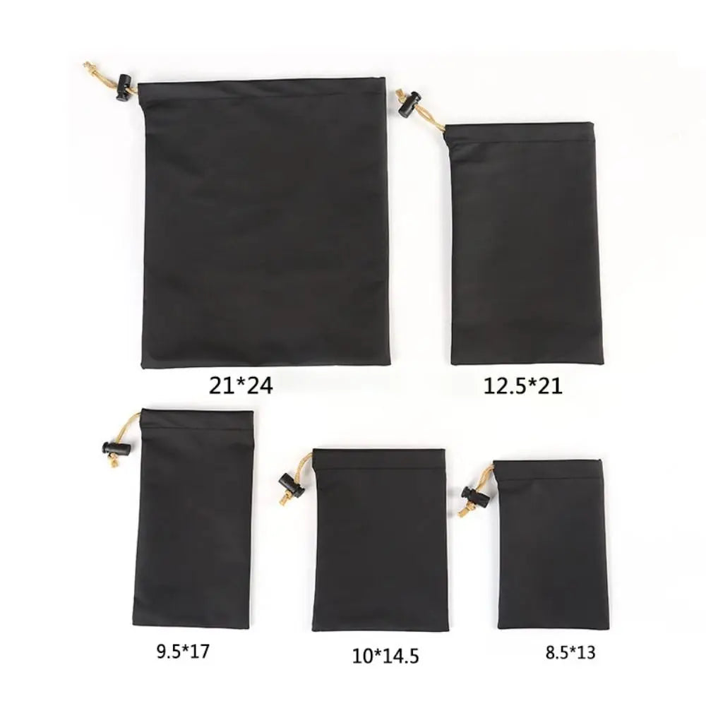 PU Leather Phone Storage bag with Draw String Waterproof Power Bank Case Large Capacity Dustproof Headphone Case Pouch