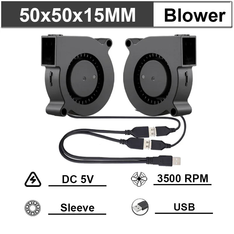 Gdstime 40mm 50mm DC 5V USB 60mm 70mm TV Box Cooling Fan 120mm 140mm Brushless AV Receiver Cooler w 2 in 1 USB Controller Cable