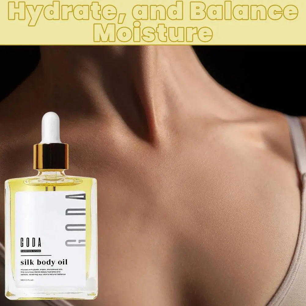 50ml GODA Silk Body Oil & Pheromone Fragrance Body Oil Smooth And Delicate Skin Deeply Nourishing And Moisturizing Long-Lasting