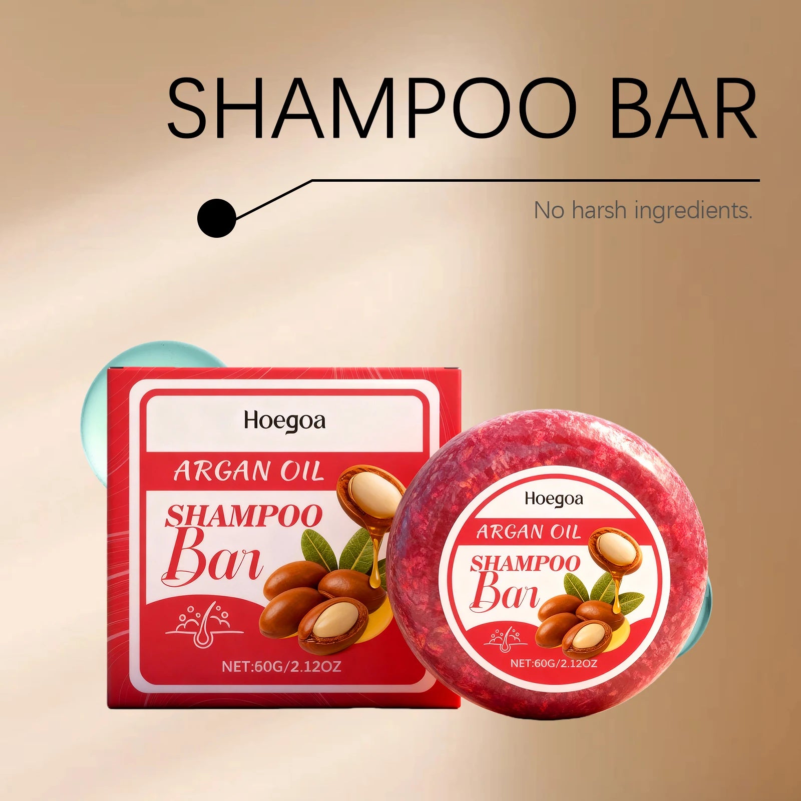 Castor Argan Oil Shampoo Bar for Hair Growth & Thickening Anti Hair Loss Strengthening Natural Solid Shampoo Soap All Hair Types