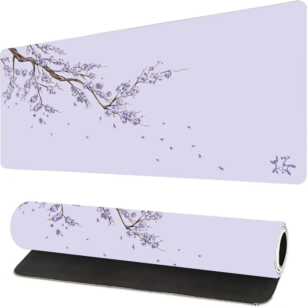 Japan Blue Sakura Gaming Mouse Pad Xl Purple Laptops Deskmat Cherry Blossom Mousepad Office Carpet Gamer Keyboard Computer Desks