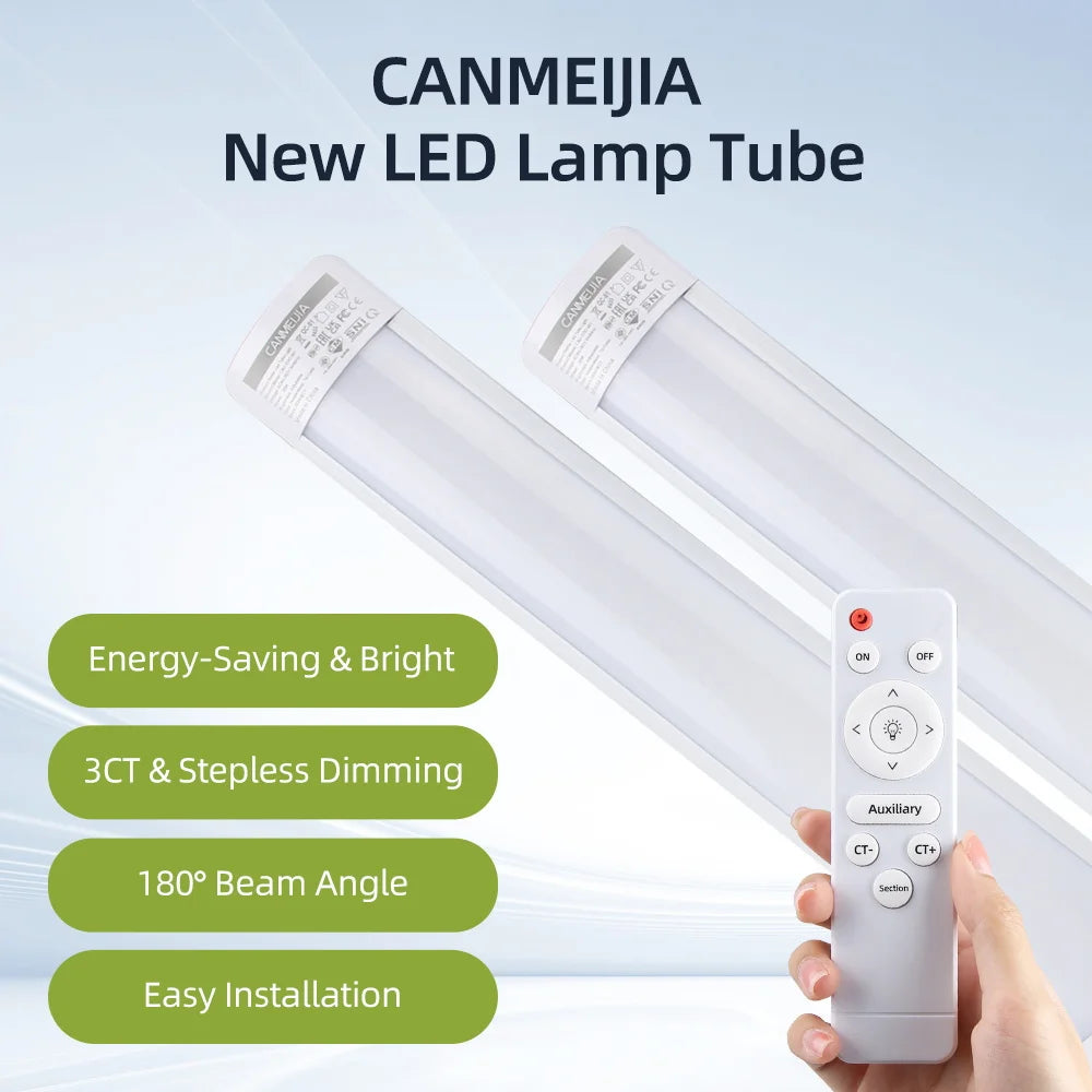 Cabinet LED Lamp Tube Lights Remote Control Dimmable LED Lamp 110-265V Light Bulbs Kitchen Closet Lamps For Home Bedroom Indoor