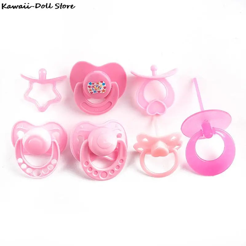 2pcs Lovely Doll Pacifier For New Reborn Baby Dolls Kids Toy Doll Play House Supplies Dummy Nipples Diaper Pants Wear