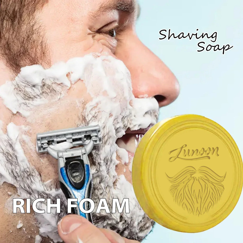 Man Shaving Soap Gentle Clean Keep Fresh Smooth Texture Foam Rich Reducing Irritation Men Beard Care Soap Effect Protect