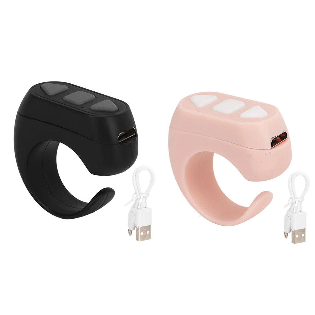 Finger Ring Bluetooth Remote Controller 3 Keys Quick Photograph Wearable Page Scroll Shooting for TikTok Video Tap Control