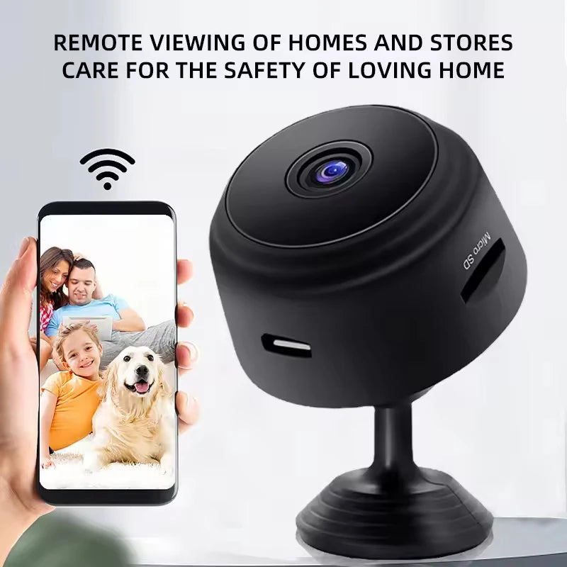 Mini WiFi Camera 1080P HD Wireless Security Cam Indoor Night Vision Motion Detection for Home Pet Surveillance