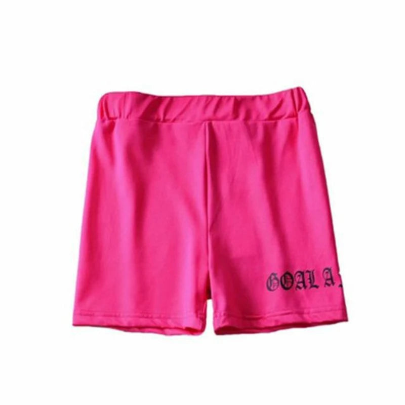 Women Black High Stretch Printed 5 Inch Slim Tight Shorts Dance Sports Riding Anti Chafing Leggings