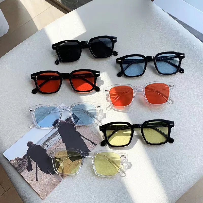 Vintage Sunglasses Unisex Rectangle Fashion Design Retro Sun Glasses Female Lady Eyeglass Cat Eye Casual Goggles 2025 New