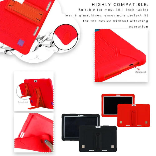 10.1-inch Tablet Computer Learning Machine Universal Silicone Case Anti-fall And Shockproof Belt Bracket Silicone Protective