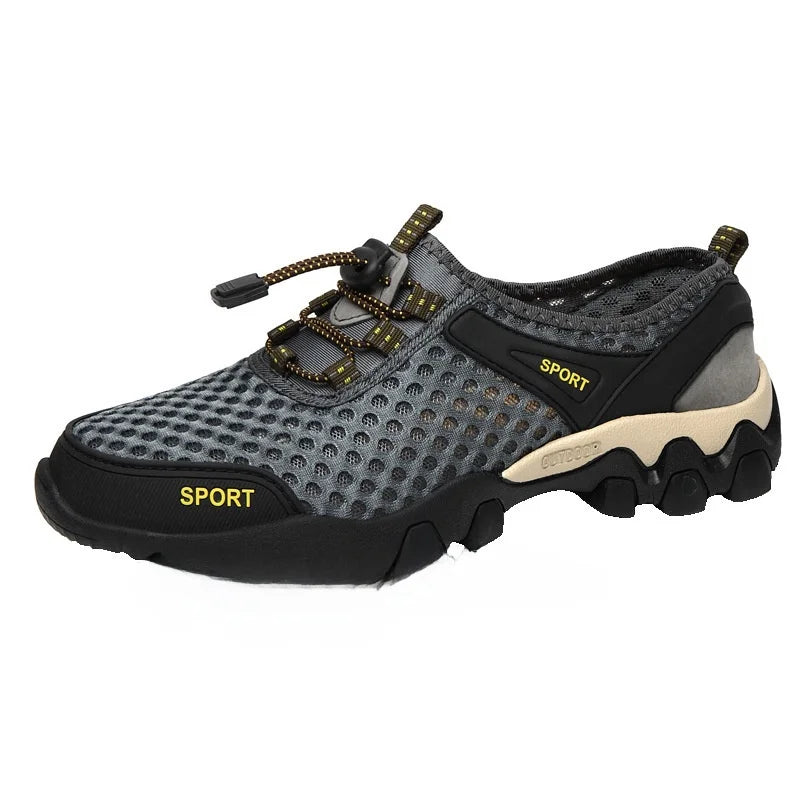 Men's Breathable Running Shoes Summer Sports Casual Mesh Upper Water Entering Climbing Hiking Low Top Slip-On Sandals