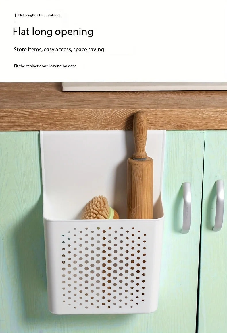 Kitchen Cabinet Door Interior Storage Shelf and Box, Hanging Hook Behind the Door, Kitchen Cabinet Door Basket  Shelf Baskets