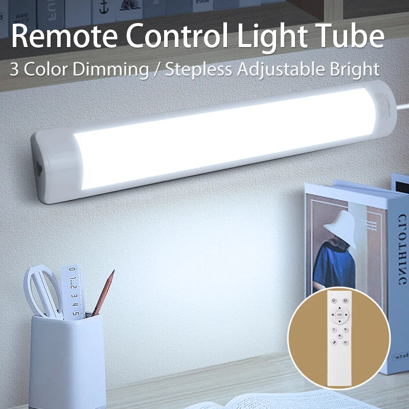 Cabinet LED Lamp Tube Lights Remote Control Dimmable LED Lamp 110-265V Light Bulbs Kitchen Closet Lamps For Home Bedroom Indoor