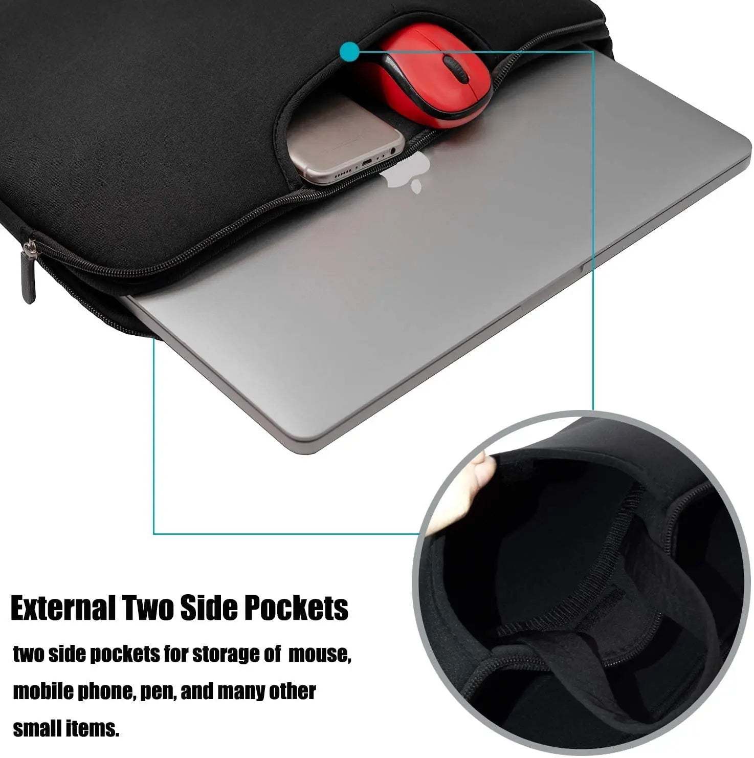 Colorful Zipper Laptop Handbag 13/14/15 inch Notebook Case for Macbook Computer Carry Bag Laptop Sleeve Briefcase