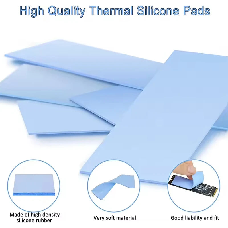 Silicone Thermal Pad - 70x20mm Thermal Pad For M.2 2280 SSD NVMe, CPU, Graphics Card Heatsink Motherboard Heat Dissipation Heats